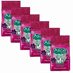 Alice Kartopu Kalın ve Beyaz Taneli Pudra Kokulu Kedi Kumu