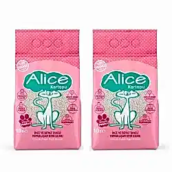 Alice Kartopu İnce ve Beyaz Taneli Pudra Kokulu Kedi Kumu