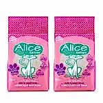 Alice Kartopu Kalın ve Beyaz Taneli Pudra Kokulu Kedi Kumu