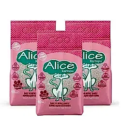 Alice Kartopu Topaklaşan İnce Taneli Pudra Kokulu Kedi Kumu