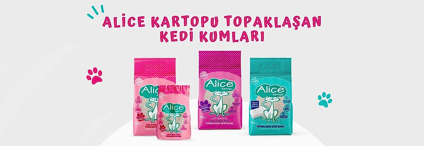 Alice Kartopu Topaklaşan Kedi Kumları
